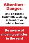 Driver Safety Sign Repositional Label for Inside Doors Thumbnail