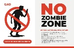 Zombie Walk Safety Poster Small English Thumbnail