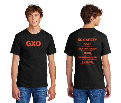 GXO 5S Quality Tee Black Short Sleeve