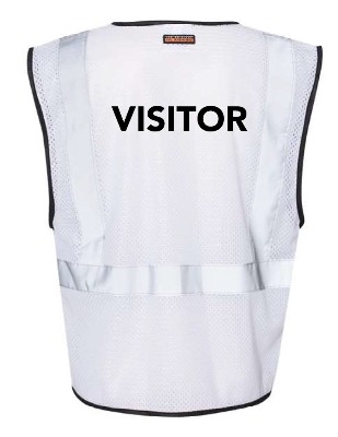 Enhanced Visibilty Safety Vest White (Visitors)