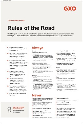 Rules of the Road Safety Poster