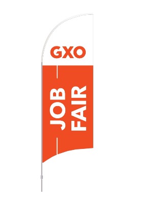 Job Fair 10 Foot Sail Flag 2 Sided 