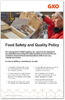 English Food Safety Poster