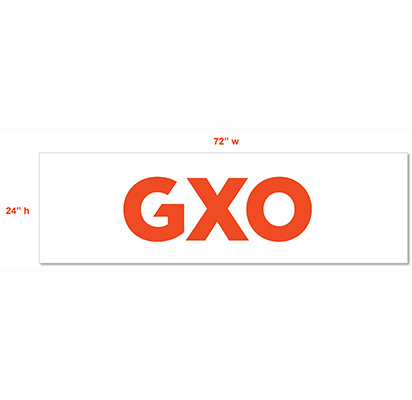 GXO Logo Banner 72"x24"