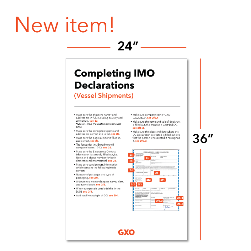 Dangerous Goods Poster 3: IMO Declarations