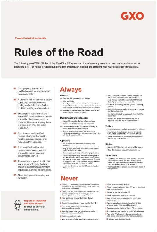 Product Detail - Rules of the Road Safety Poster