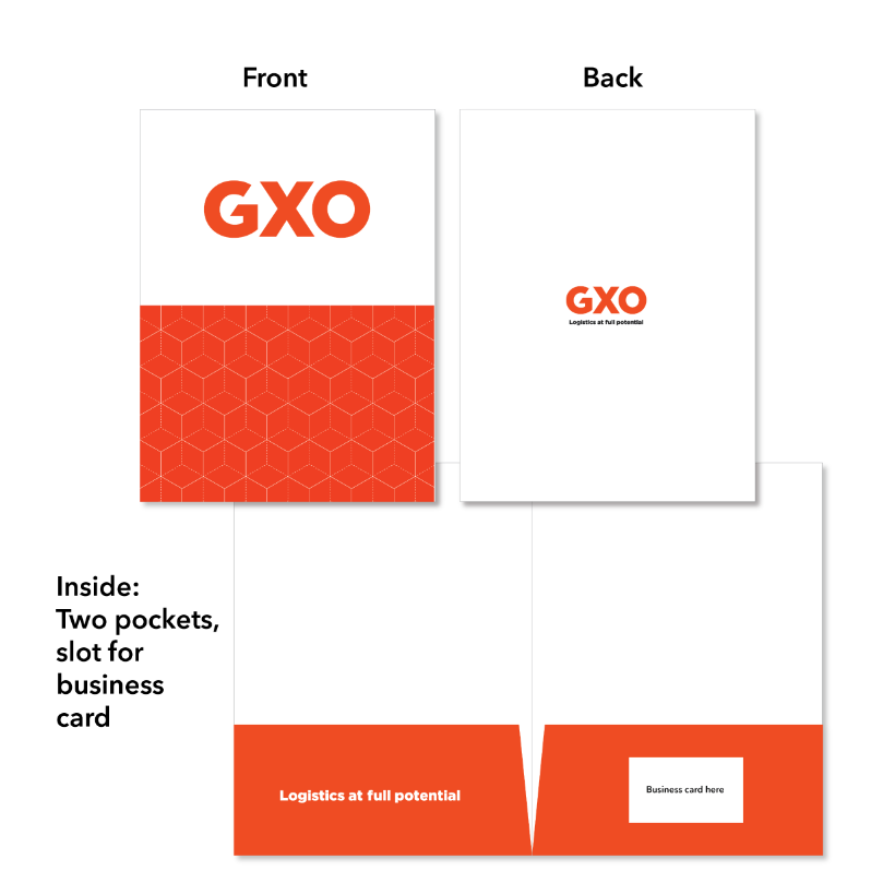 GXO Two-Pocket Presentation Folders (pack of 10)